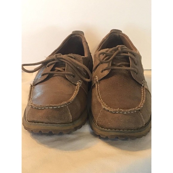 Timberland Jacksons Landing Moc Toe Tan Oxford Shoes Leather Wheat Nubuck Sz 9 main image 9